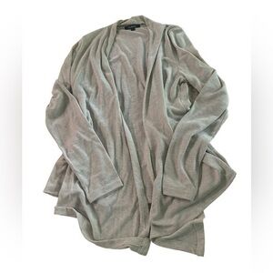 Ambiance Open Front Cardigan - Womens Size Large - Gray